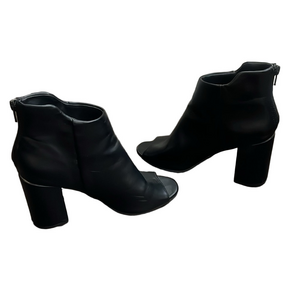 Seven Dials Black tinsley Ankle Booties with Peep-Toe Design